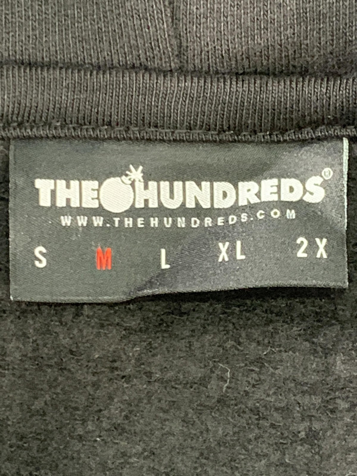 The Hundreds Hoodie Mens Medium Black Gray Rebel Hood Zumiez Streetwear on