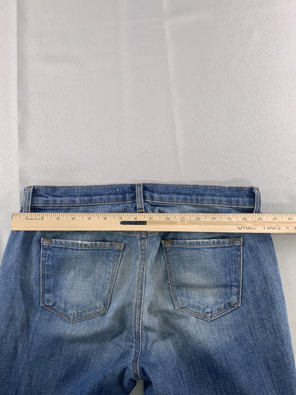 J Brand Cropped Ellis Jeans Womens 27 Blue Slim Ankle Denim Rival Medium Wash on