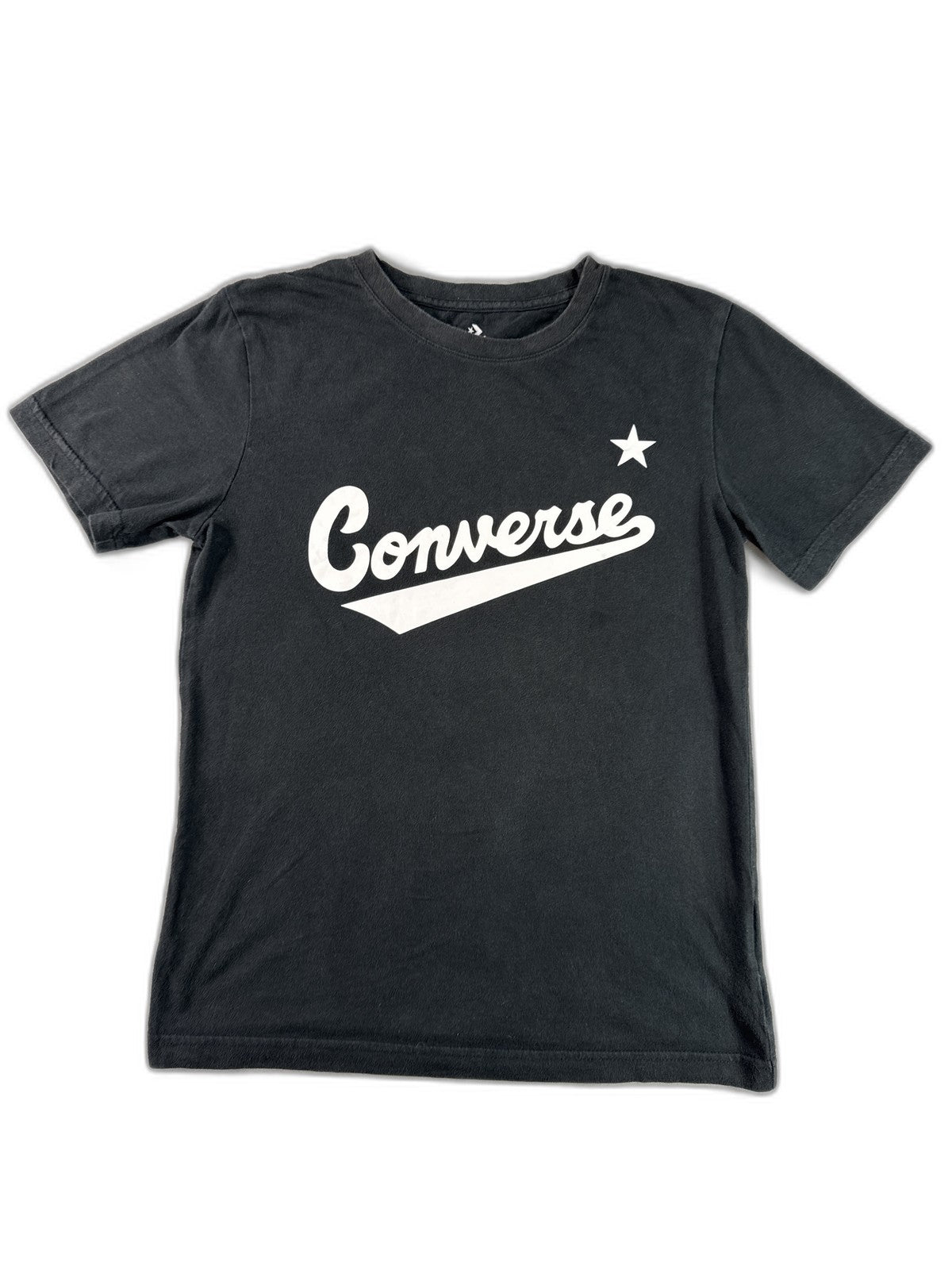 Converse All Star Chuck Taylor Graphic Tee L Black Cotton Crewneck Short