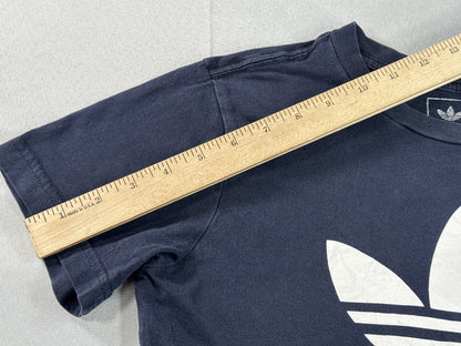 adidas Graphic Tee 11 12Y Youth 12Y Navy Blue Cotton Crewneck Short Sleeve Logo