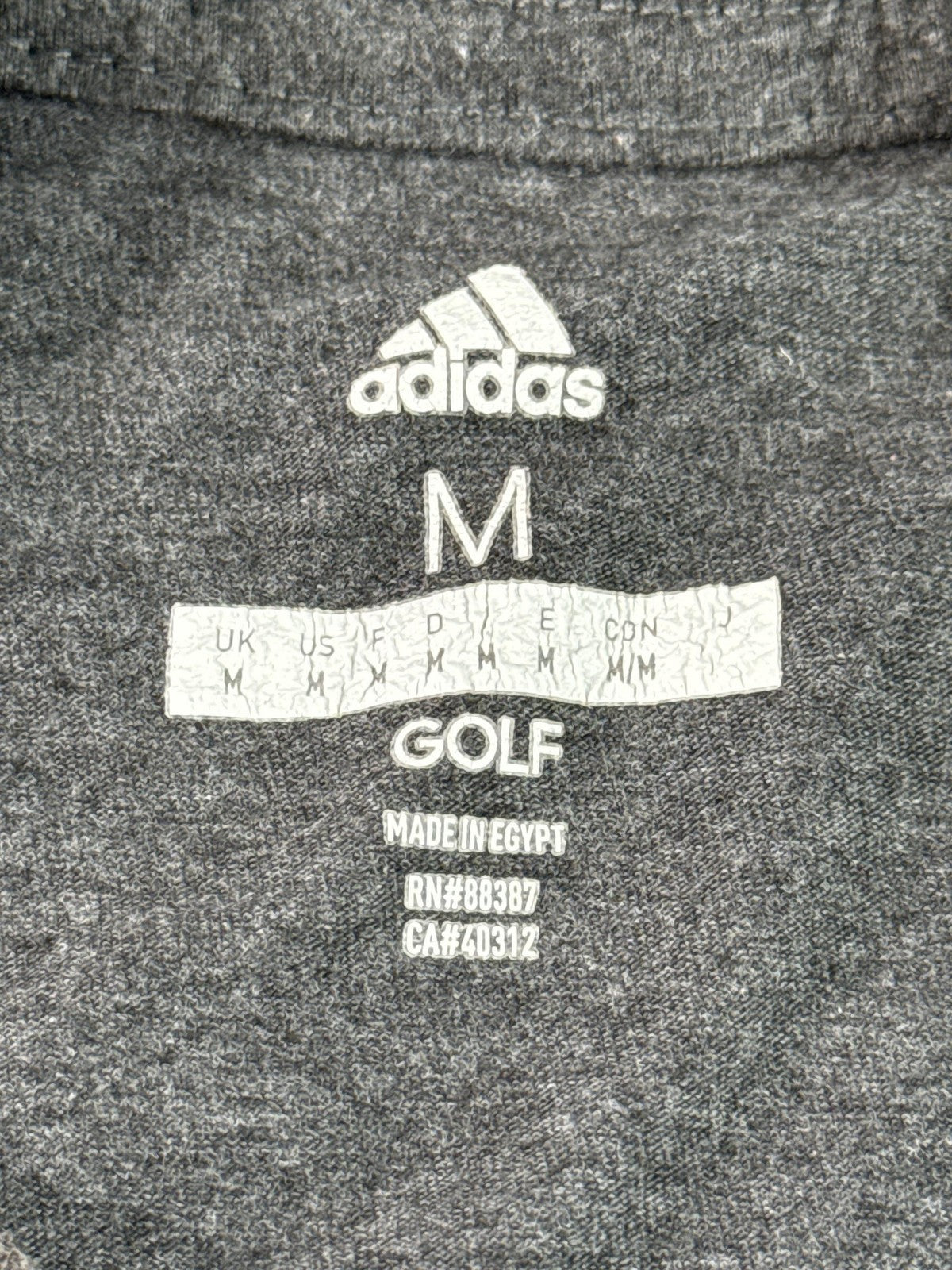 Adidas Gray Graphic Tee Medium Golf Logo Comfortable Short Sleeve