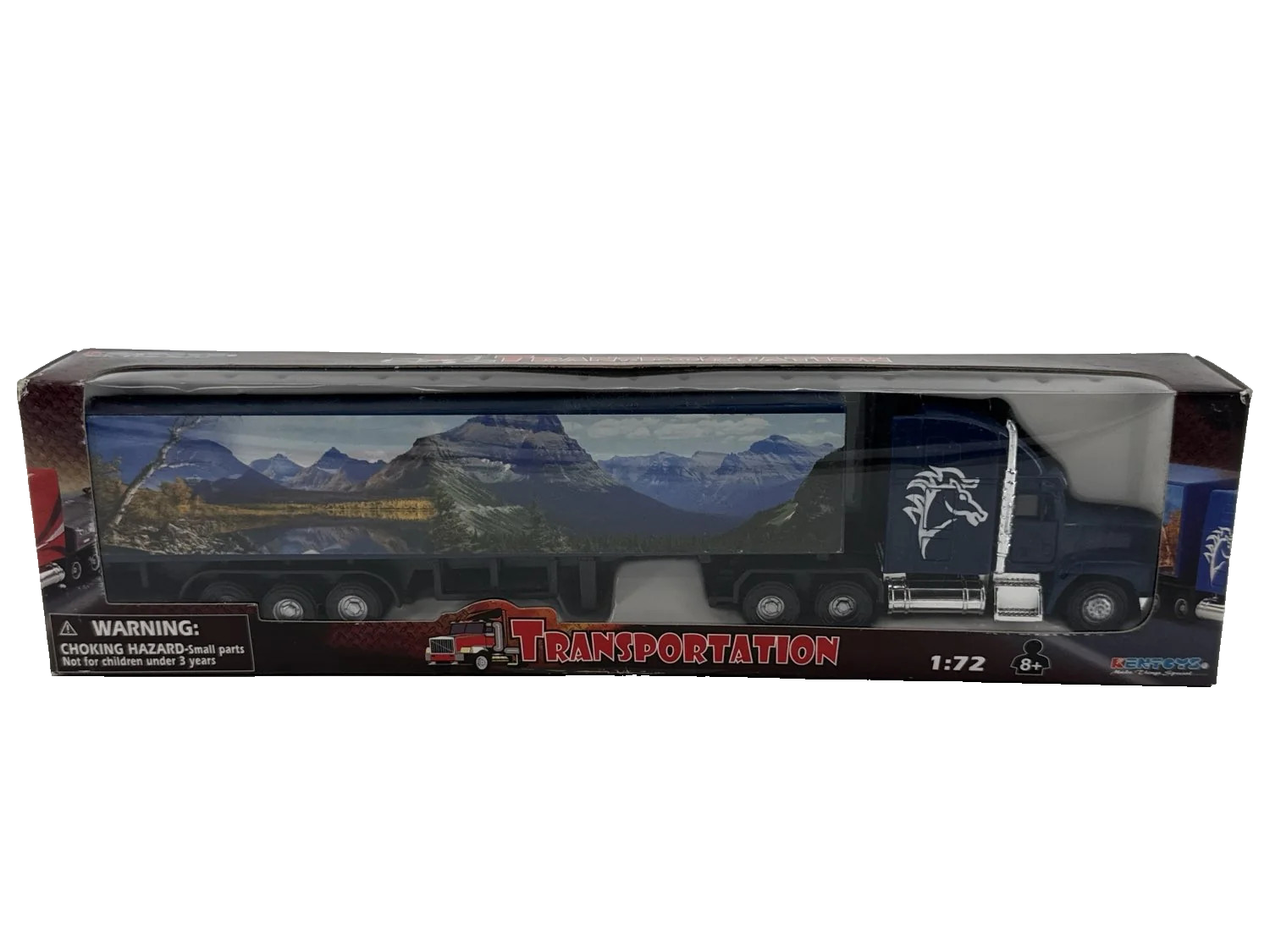Kentoys Wheelers 1 72 Transport Semi Truck Trailer Blue Horse Unbranded Apparel