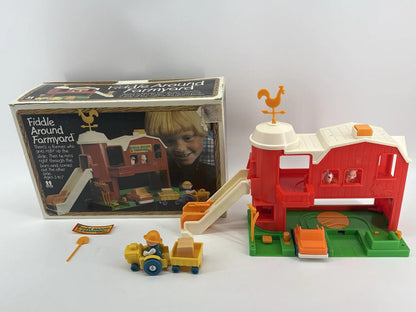 Tomy Fiddle Around Farmyard Barn 1053 1981 Vintage Playset Parts Repair Lot