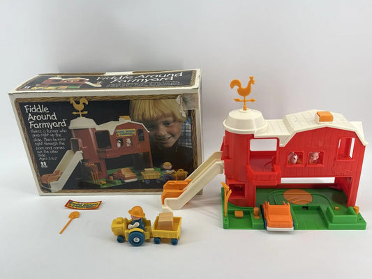 Tomy Fiddle Around Farmyard Barn 1053 1981 Vintage Playset Parts Repair Lot