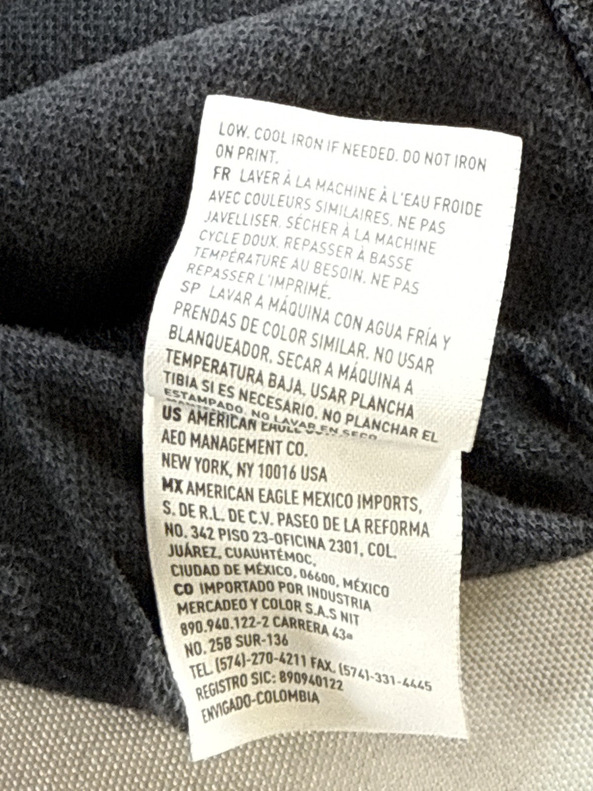 American Eagle Camo Sweatshirt LT Black/Gray Cotton Pullover Long Sleeve