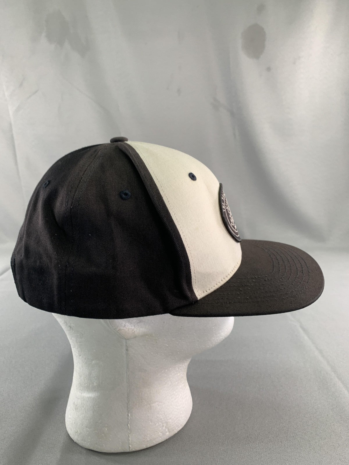 Salty Lifestyle Hat Cap Snap Back Black White Two Tone Embroidered Patch Mens