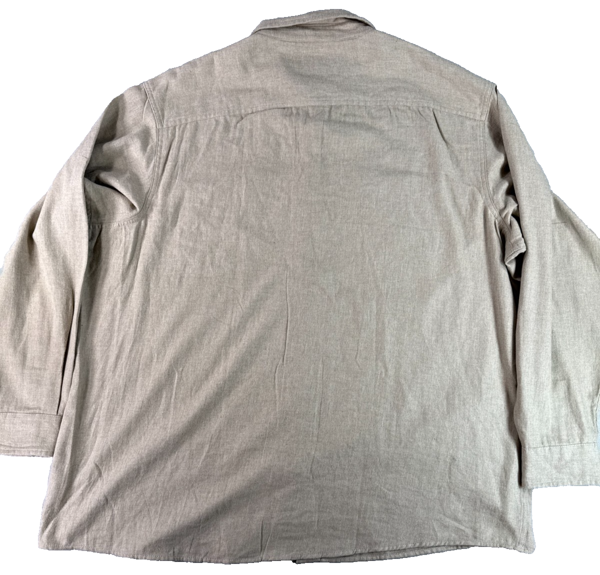 RedHead Brand Co Mens 3XL Oatmeal Button Up Shirt Long Sleeve Flannel Chamois