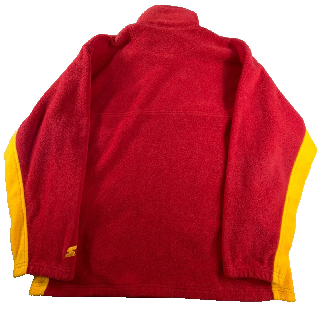 USC Trojans Starter Vintage Fleece Quarter Zip Pullover XL Red Gold Embroidered