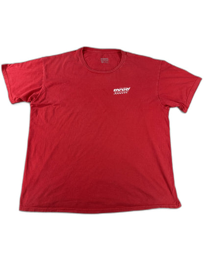 Throtl High Performance Throttle Auto Parts Graphic Tee 2XL Red Cotton Crewneck