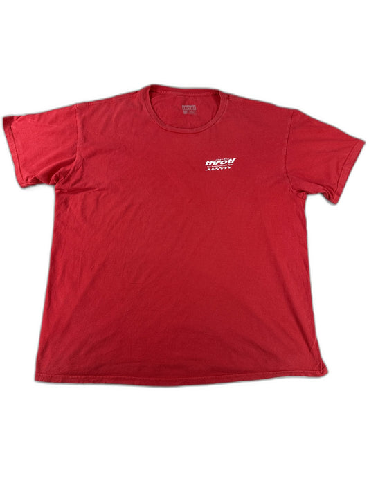 Throtl High Performance Throttle Auto Parts Graphic Tee 2XL Red Cotton Crewneck