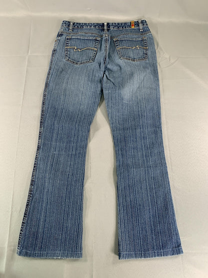 Blue Asphalt Jeans Womens 11 Blue Chloe Flare Stretch Denim Vintage Y2k 2000s