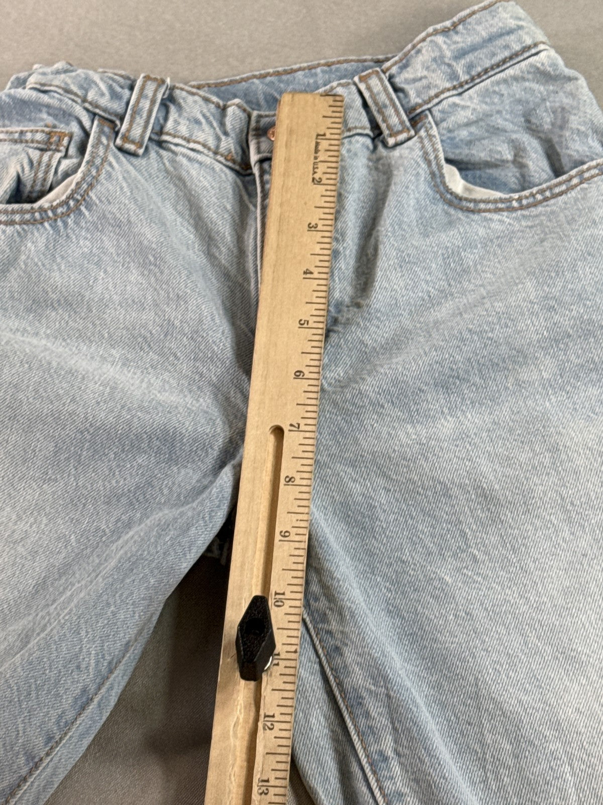 Art class Wide Leg Jeans Womens 8 Light Wash 100% Cotton Distressed Vintage