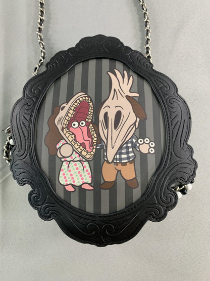 Her Universe Beetlejuice Crossbody Bag Womens Black Chain Strap Purse Cameo