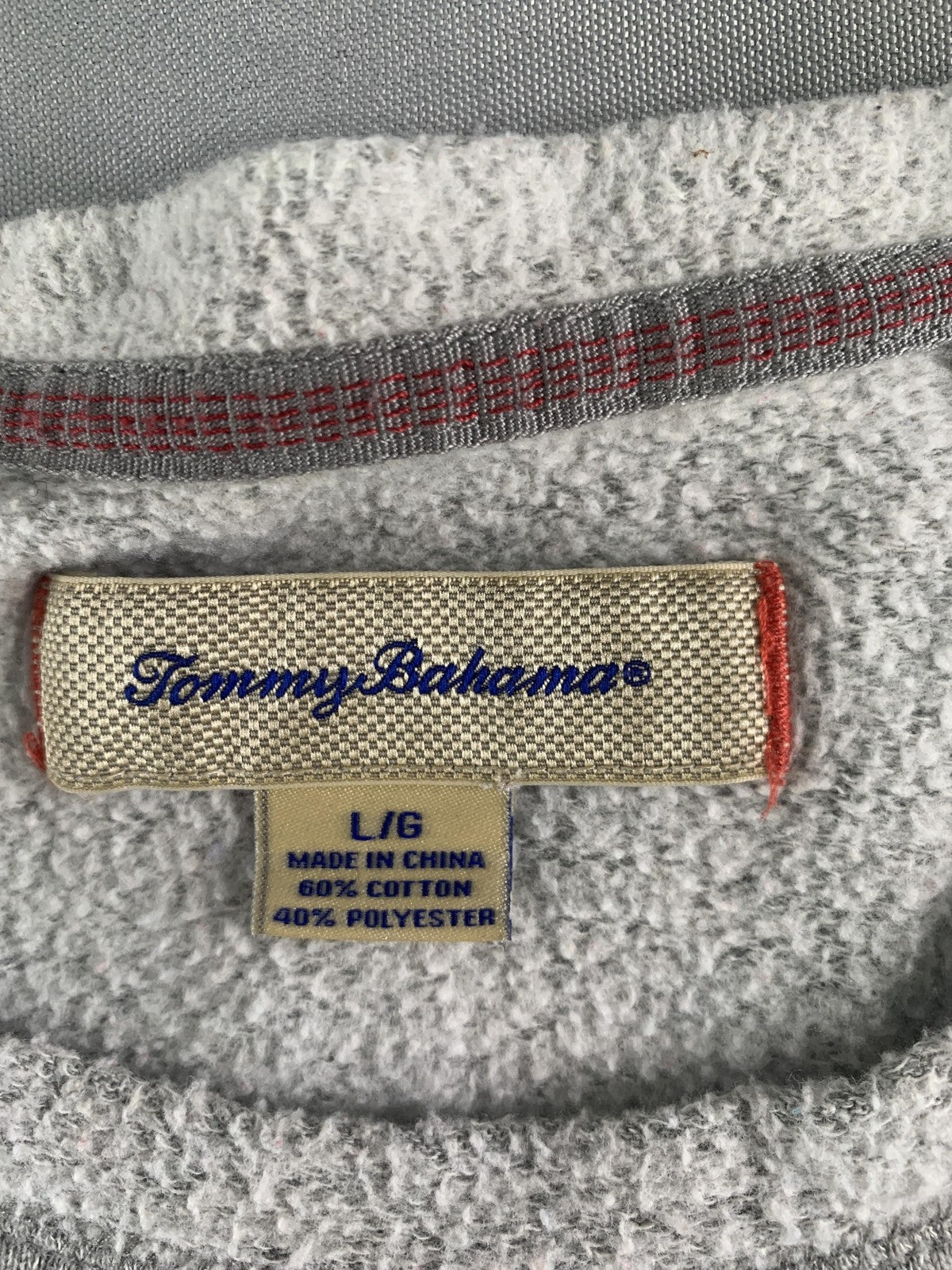 Tommy Bahama Sweater Mens Large Gray Knit Long Sleeve Crewneck Pullover Casual