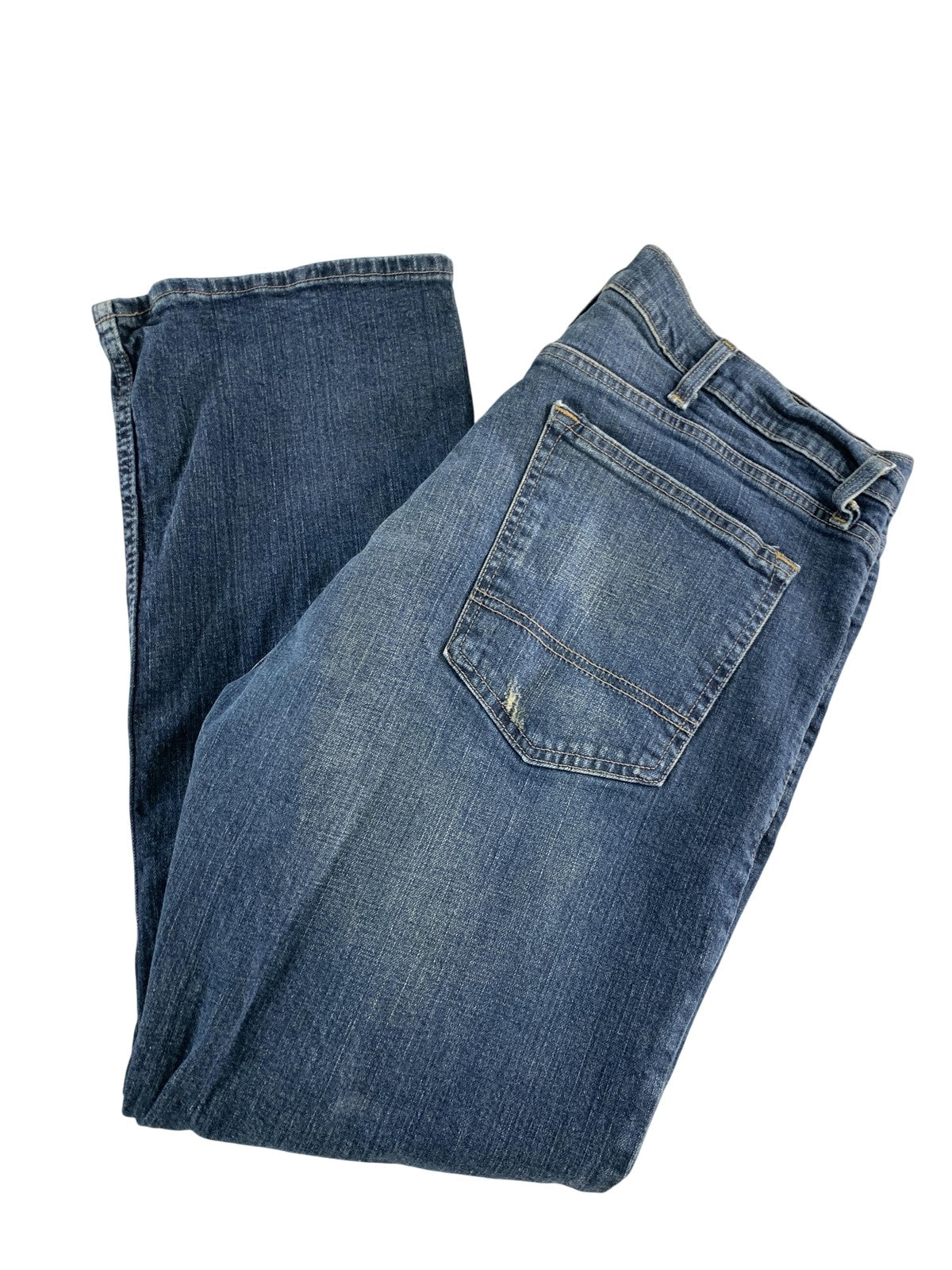 Arizona Jeans Mens 38x30 Blue Denim Original Bootcut Flex Distressed Pants 99
