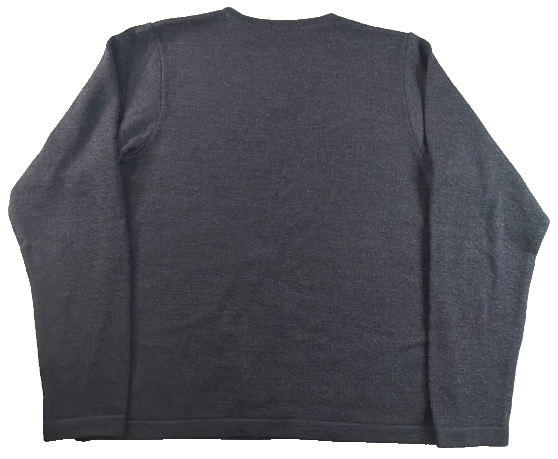Resort Two Joey Rodolfo Gray Merino Wool V Neck Sweater Mens Medium USA