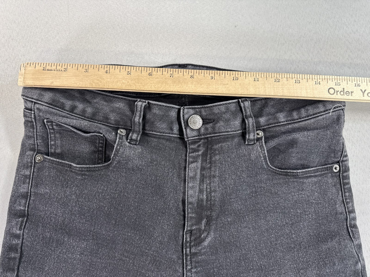 Women's Black Denim Skinny Jeans 13 Stretch Mid Rise Comfortable