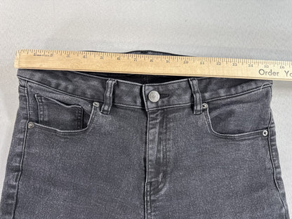 Women's Black Denim Skinny Jeans 13 Stretch Mid Rise Comfortable