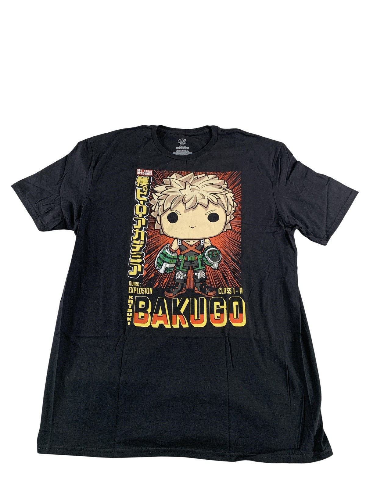 My Hero Academia Katsuki Bakugo Shirt Mens XL Black Funko Pop Tees Anime Graphic