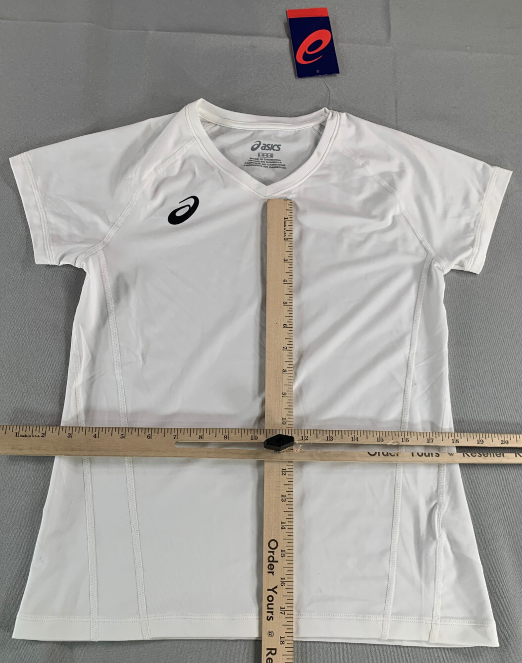 Asics Youth Volleyball Jersey L White Short Sleeve Spin Serve Tee 2054A016 NWT