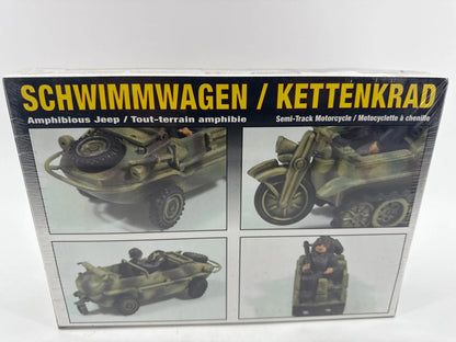 Lindberg 1/72 Schwimmwagen Kettenkrad Model Kit #76084 NEW Sealed WWII Unbranded