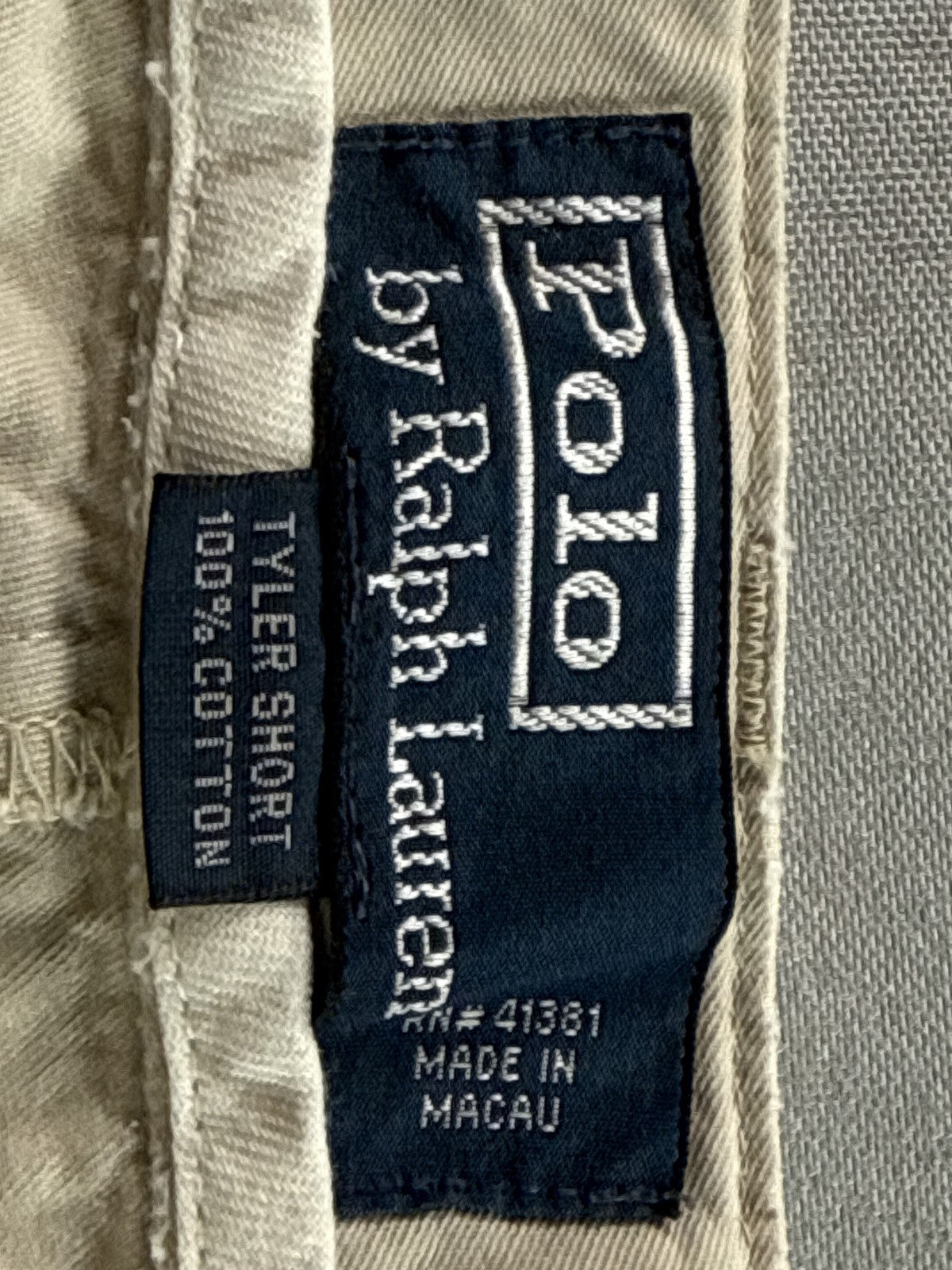 Polo W30 Ralph Lauren Khaki Shorts Unisex 100% Cotton Chino Relaxed Fit Macau