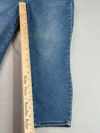 Talbots Flawless High Waist Jegging Crop Jeans Womens 6P Blue Stretch Denim