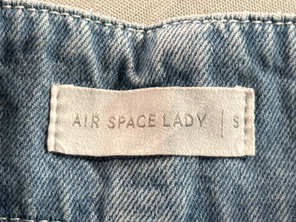 Air Space Lady S Wide Leg Jeans Light Wash High Rise Baggy Denim Y2K Boho