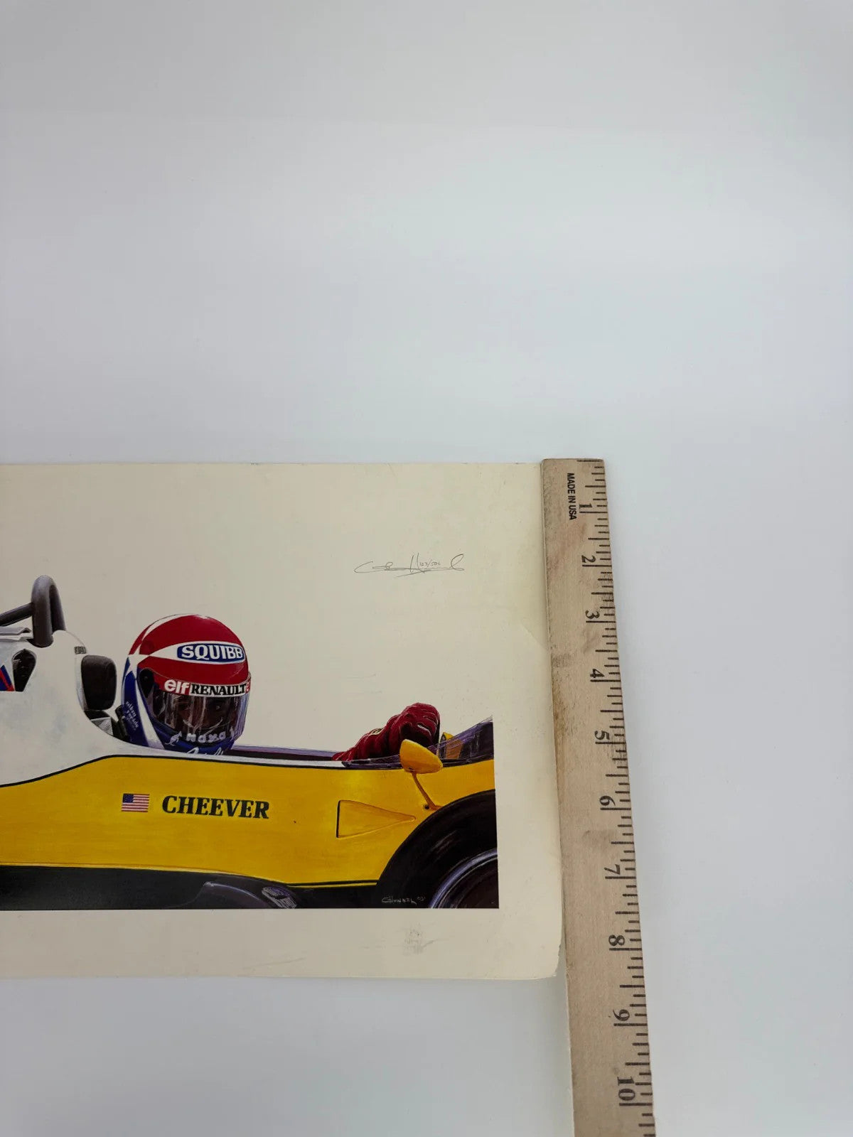 Cheever F1 Print Cademartori Signed Renault Vintage Racing Art USA