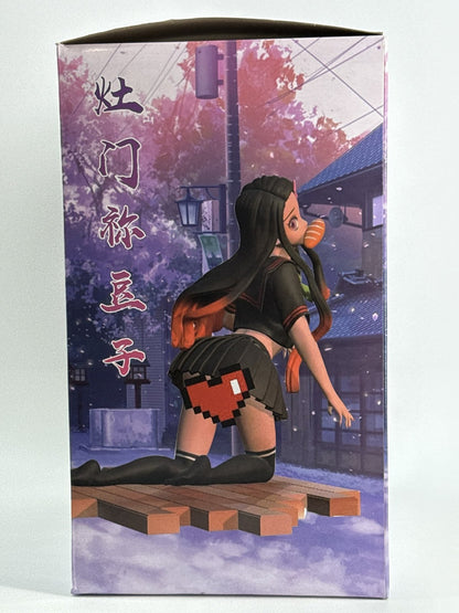 Anime Demon Slayer Kamado Nezuko Parody Figure School Uniform Kneeling PVC 6814