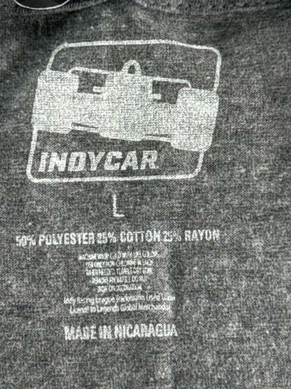 IndyCar Series Shirt Womens Large Gray Race Car Tee Graphic Licensed Official
