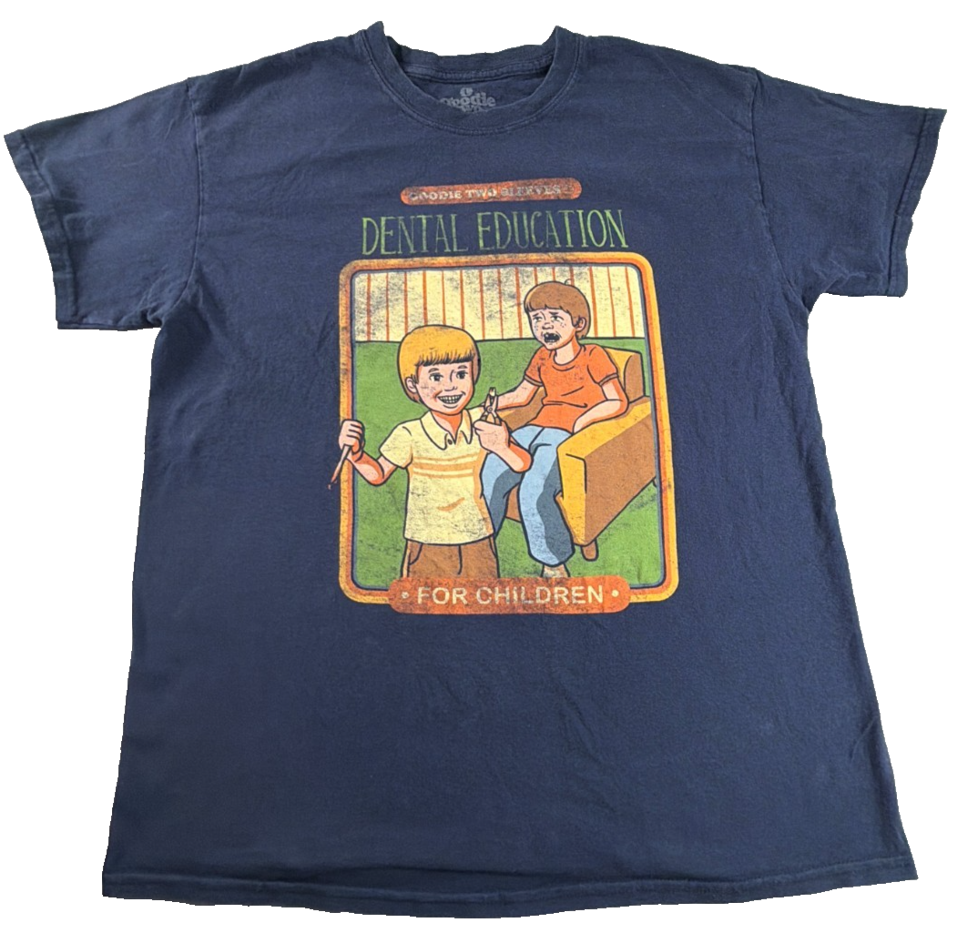 Goodie Two Sleeves Dental Education For Children Dark Humor Novelty Tee Mens