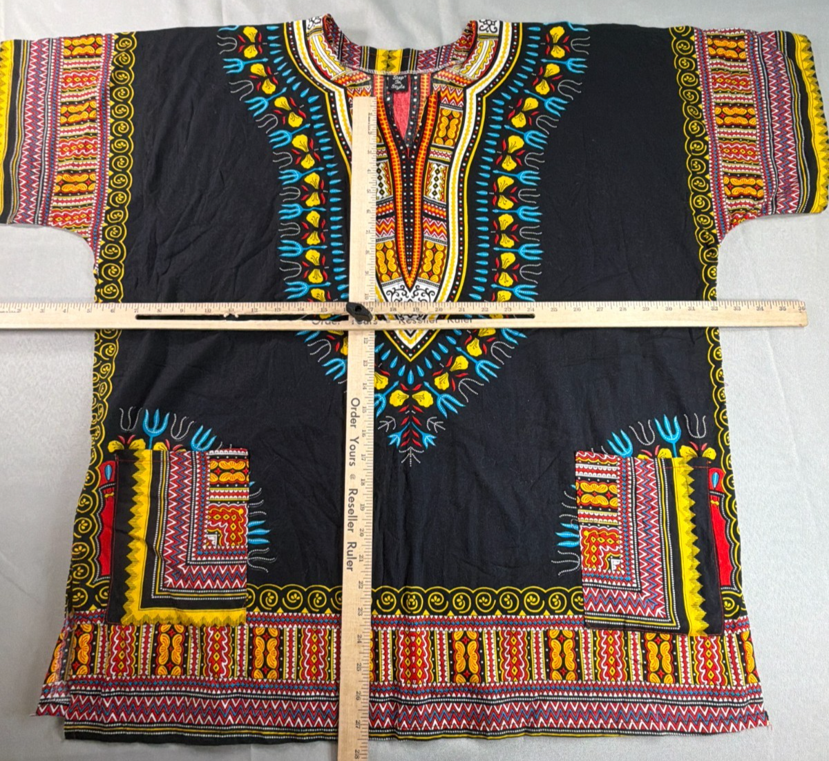 Dashiki African Print Unisex Black Multicolor Cotton Tunic Shirt Step In Style