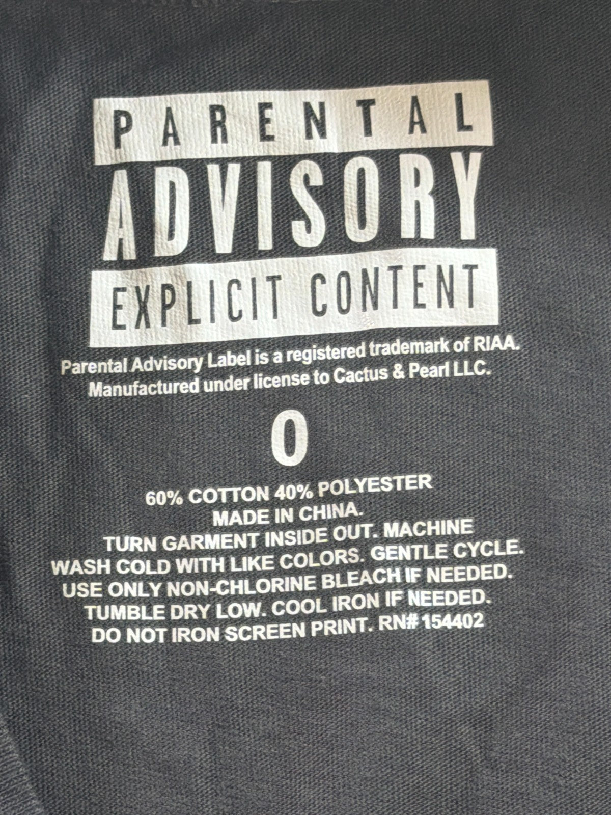 Parental Advisory Explicit Content Mens 2XL Black Palm Tree Graphic Tee Shirt