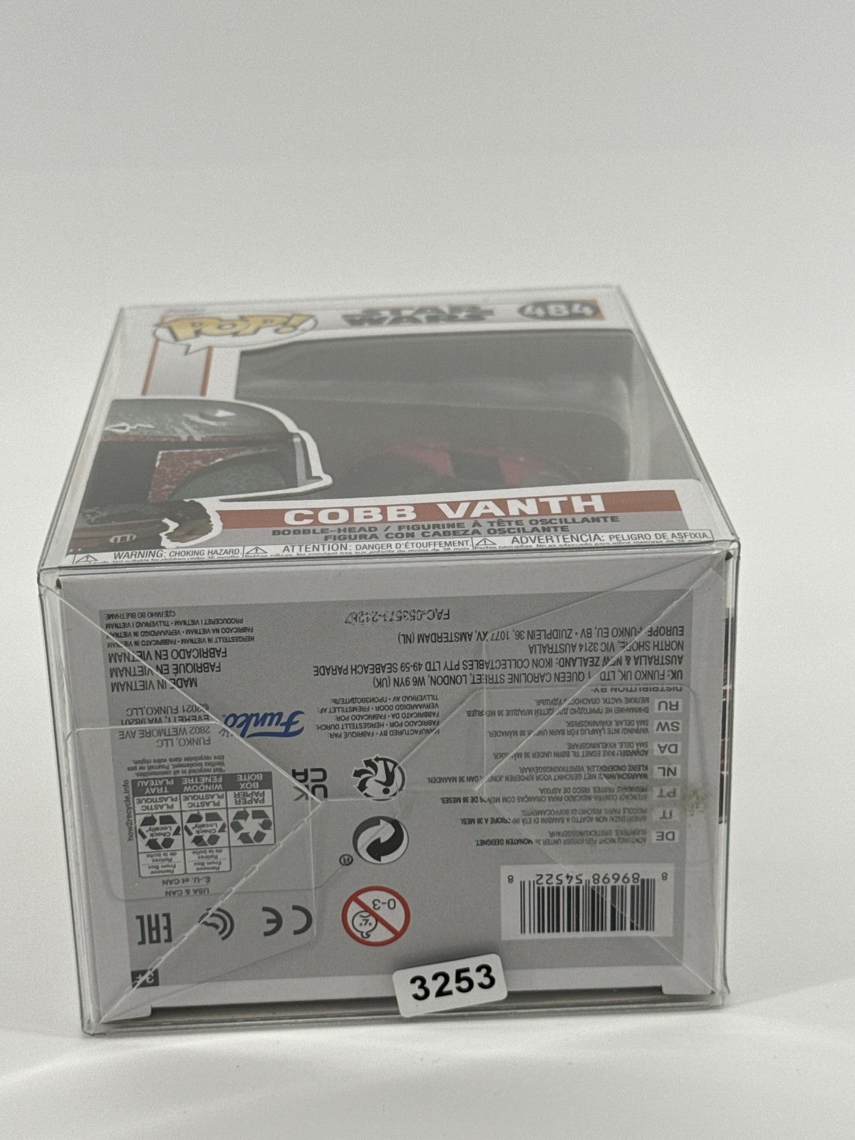 Funko Pop Star Wars Cobb Vanth #484 Mandalorian Vinyl Figure Protector Case Tan