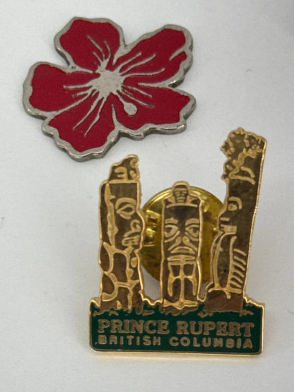 Lot of 9 Vintage Enamel Lapel Pins Hawaii Golf Canada Olympics Eagle Collectible