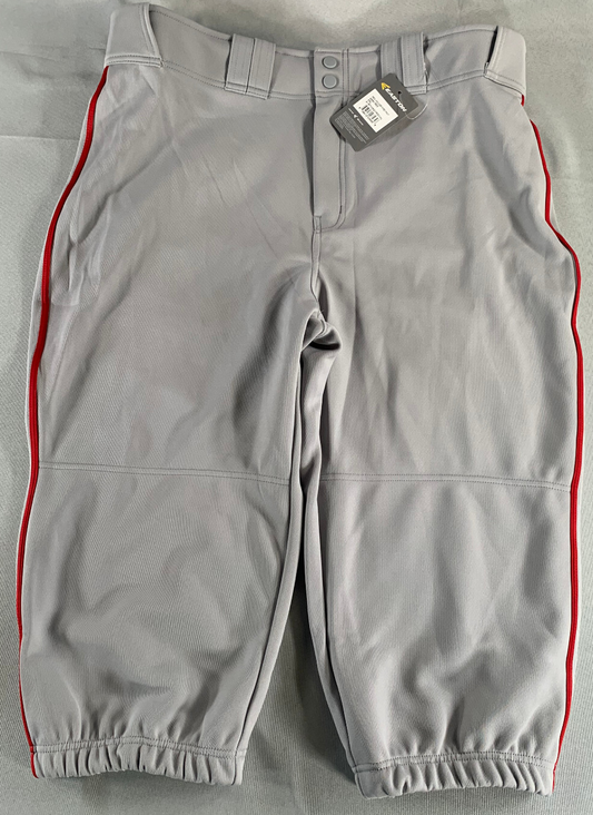 Easton Pro+ Knicker Baseball Pants XXL Gray Red Piped A167105GYRDXL NWT Adult