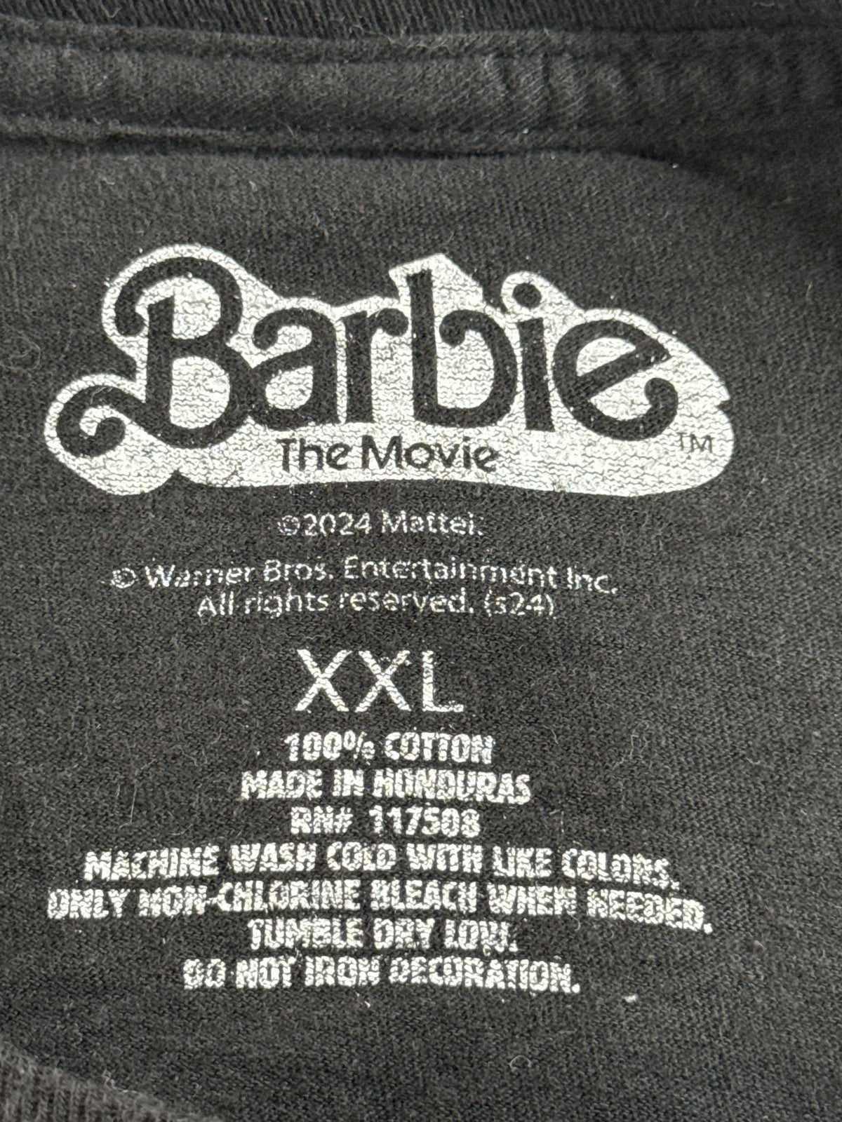 Barbie Movie Am Kenough Graphic Tee XXL Black 100% Cotton Crewneck Short Sleeve