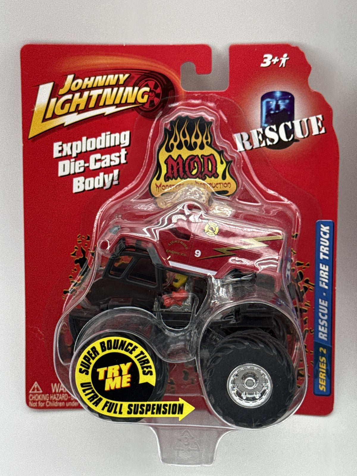 Johnny Lightning Exploding Die MOD Rescue Cast Vehicle Metal Full Toys Set