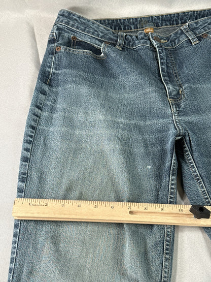 Caslon Straight Leg Jeans Womens 10 Blue Stretch Denim Mid Rise Cotton Spandex