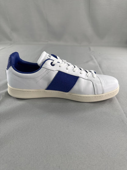 Lacoste Carnaby Pro Shoes Mens Size 10.5 White Blue Ortholite 747SMA0048080