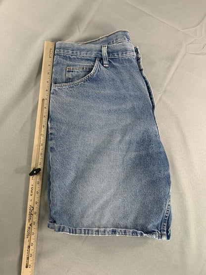 Wrangler Shorts Mens 38 Blue Denim Casual Classic 5 Pocket Relaxed Fit Cotton