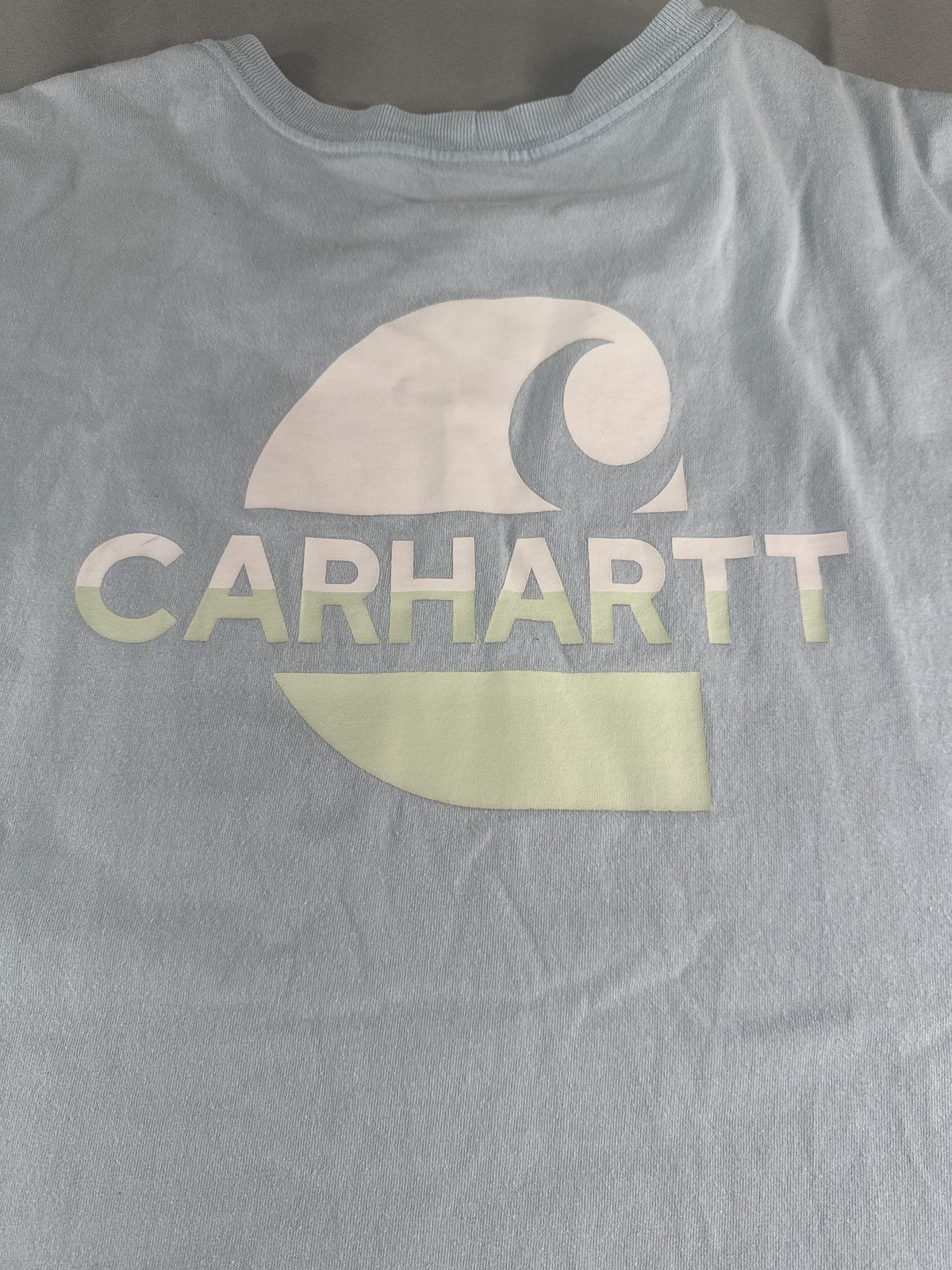 Carhartt Shirt Mens 3XL Blue Loose Fit Pocket Logo Tee Workwear TK5710-M Apparel