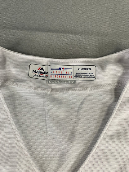 Majestic Royals Jersey Womens XL NEW MLB White Cool Base Replica Button Front