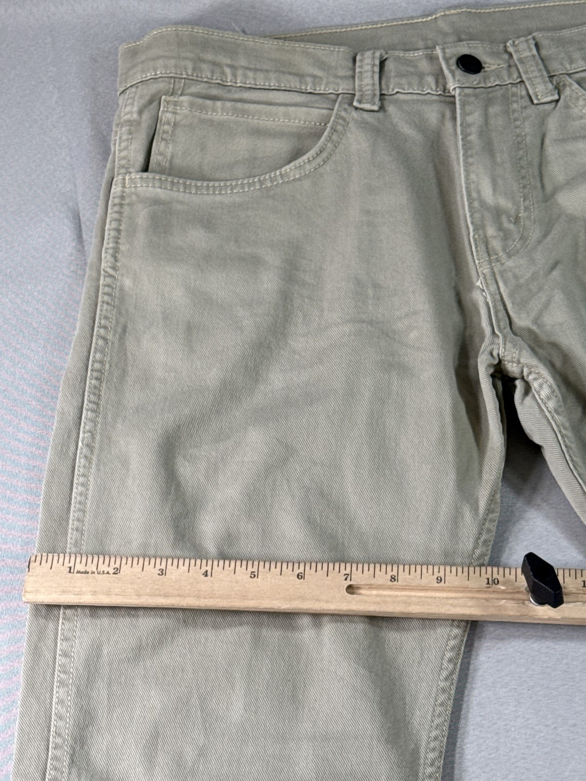 Levi's Straight Leg Pants 34 x 32 34x32 Beige Cotton Elastane Chino Stretch Five
