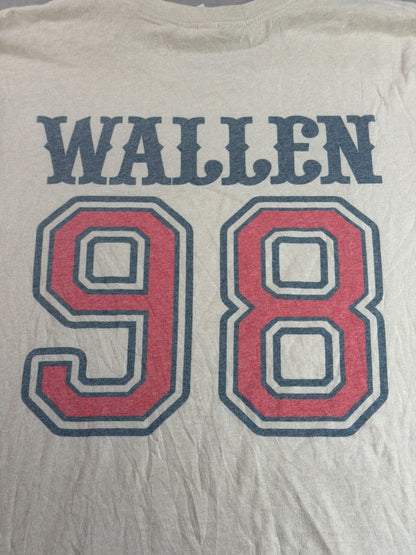 Morgan Wallen 98 Braves Bella Canvas XL Tan Country Music Graphic Tee Shirt