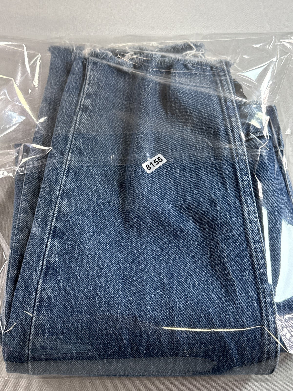 Free Assembly Distressed High Rise Straight Jeans Womens 8 Blue Denim Wash Super