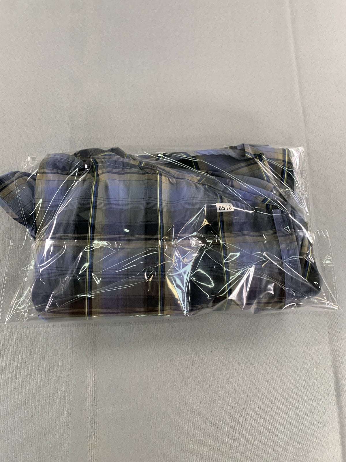 BJR Ranch Wear Shirt Mens Medium Blue Yellow Plaid Western Pearl Snap Cowboy 55