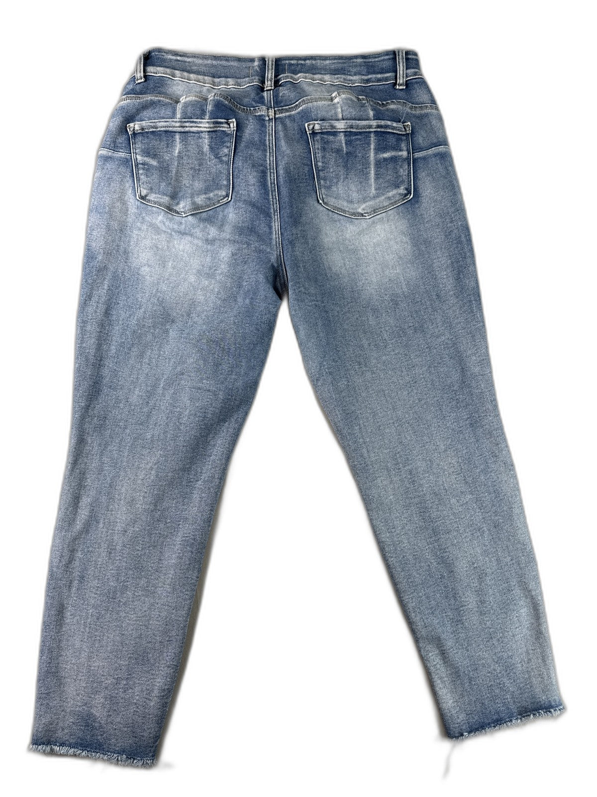 DISCLOSURE Light Wash Skinny Jeans 18W Cotton Blend Distressed Frayed