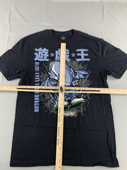 Yu-Gi-Oh Shirt Mens Medium Black Blue-Eyes Toon Dragon Pop Tees Funko Anime